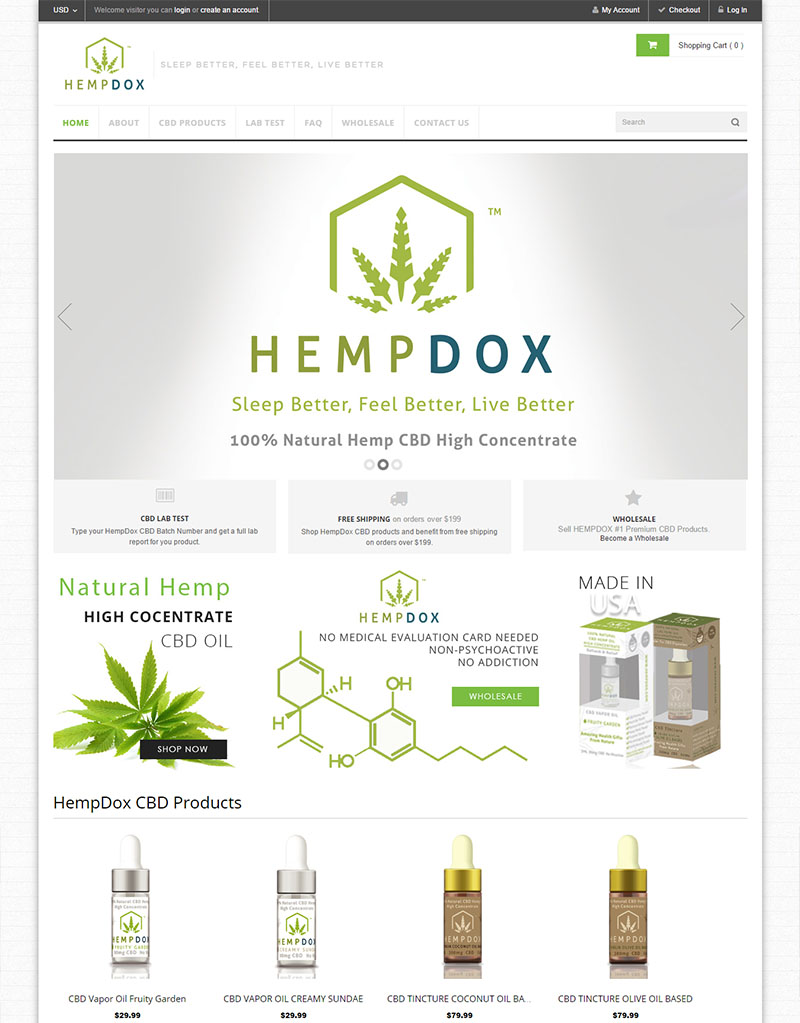 HempDox Digital Marketing E-commerce Website Social Media Management