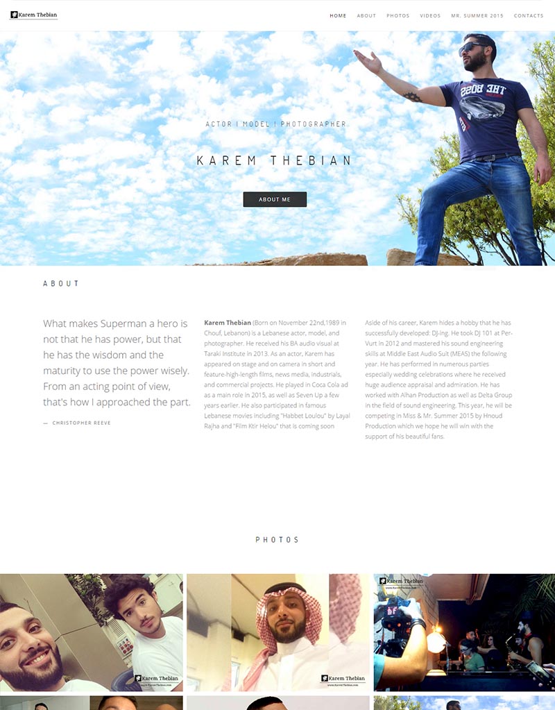 Karem Thebian Actor Branding Los Angeles Website Design SEO