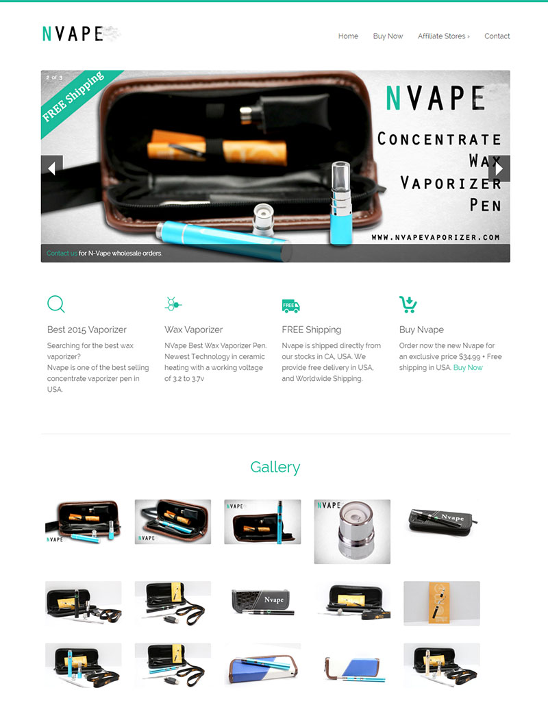 Nvape Digital Marketing Vaporizer E-commerce Website SEO